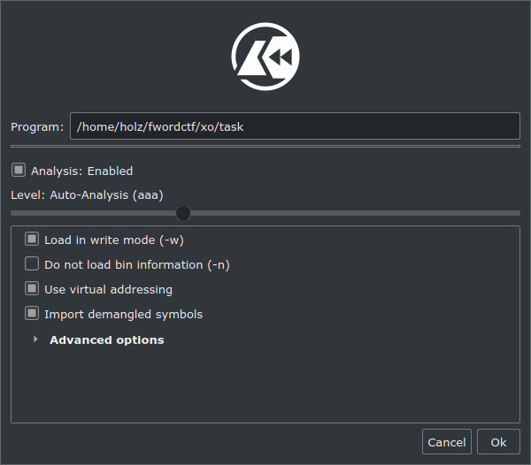 cutter's project loading window